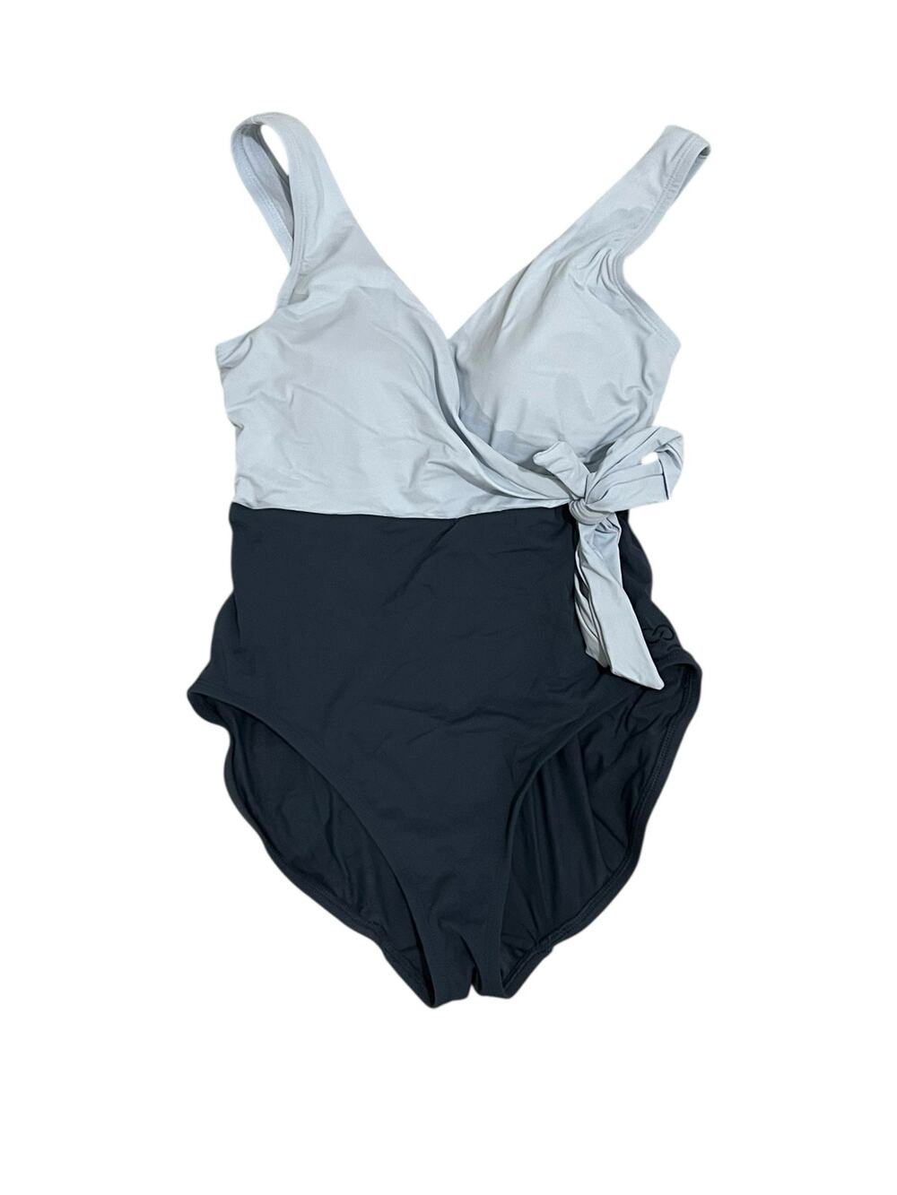 CALIA Women's Wrap Tie One Piece Swimsuit, Size 2 - Periwinkle Fresh